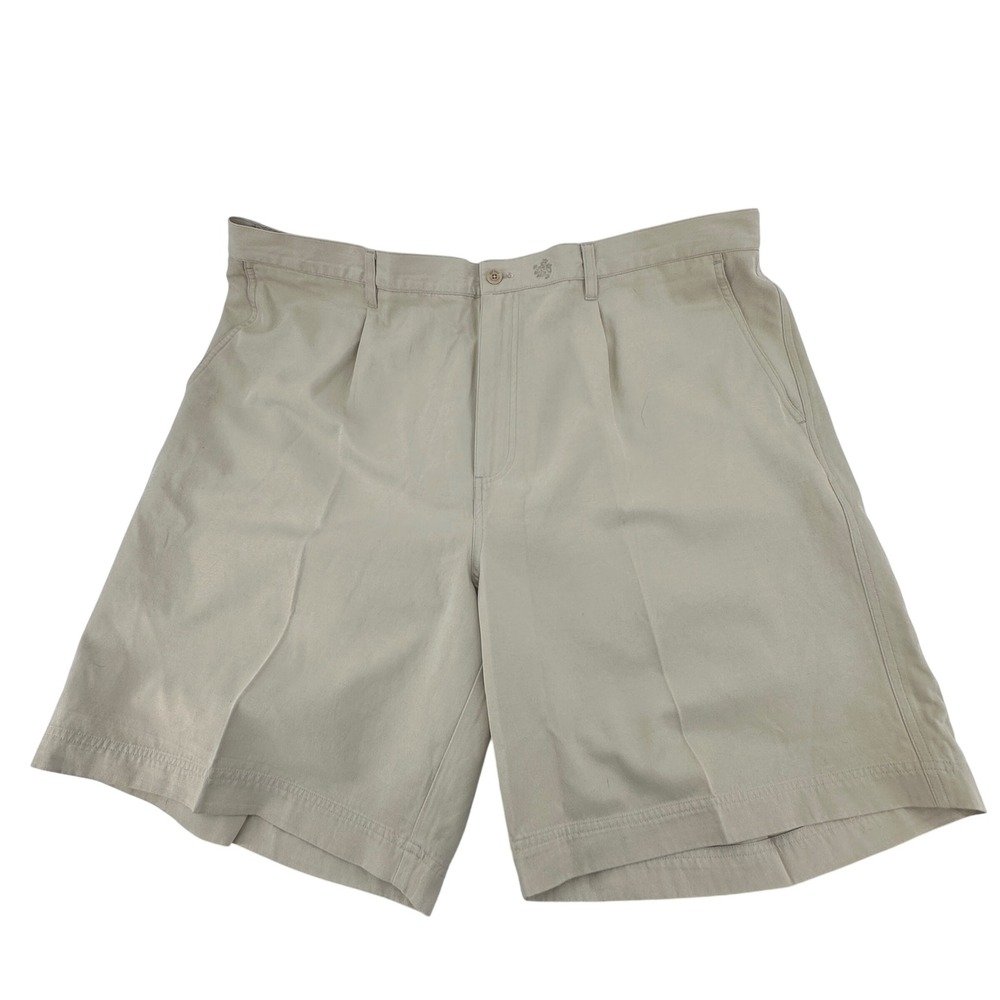 Nat Nast Shorts Men 42 Tan Pleated Relaxed Silk Cotton Blend Modern Luxury